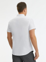 Рубашка хлопковая с коротким рукавом oodji для мужчины (белый), 3B210007M-2/50866N/1000O