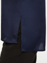 Топ прямого силуэта с круглым вырезом oodji для женщины (синий), 14911014-5/50733/7900N