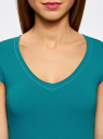 Комплект из двух базовых футболок oodji для Женщины (разноцветный), 14711002T2/46157/19L0N
