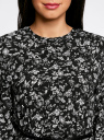 Платье вискозное с поясом oodji для Женщины (черный), 21912001-2/26346/2930F