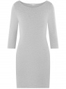 Платье трикотажное базовое oodji для женщины (серый), 14001071-2B/46148/2501M