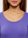 Платье облегающее с вырезом-капелькой на спине oodji для Женщины (фиолетовый), 14001193B/47420/7500N