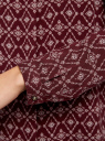 Блузка из вискозы принтованная с воротником-стойкой oodji для Женщины (красный), 21411063-2/26346/4912G