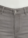 Шорты джинсовые с высокой посадкой oodji для Женщины (серый), 12807076-5B/50781/2000W