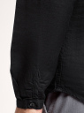 Рубашка прямого силуэта изо льна oodji для мужчины (черный), 3B320002M-1/49987N/2900N