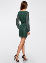 Платье из шифона с ремнем oodji для женщины (зеленый), 11900150-5/13632/6912D