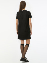 Платье с коротким рукавом из искусственной замши oodji для Женщины (черный) Платье с коротким рукавом из искусственной замши oodji для Женщины (черный), 18L01003-2/49910/2900N