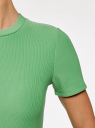 Платье трикотажное с коротким рукавом oodji для Женщины (зеленый), 14011007B/45262/6500N