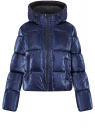 Куртка стеганая с капюшоном oodji для Женщины (синий), 10203076-4/50279/7979N