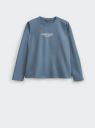 Футболка хлопковая с длинным рукавом oodji для Женщины (синий), 14208013-4/51714/7512P