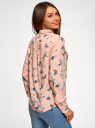 Блузка базовая из вискозы oodji для женщины (розовый), 11411136B/26346/5474O