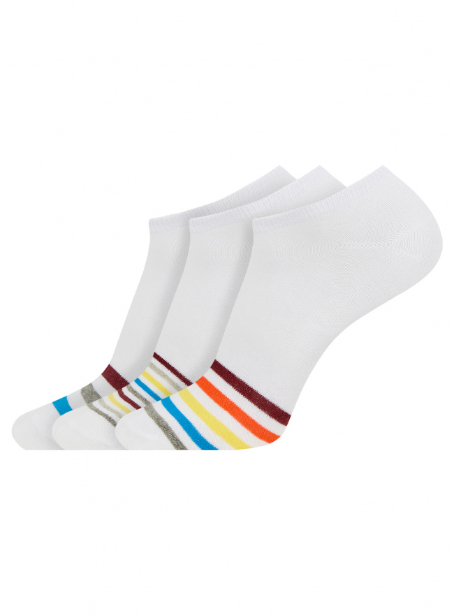 Комплект носков (3 пары) oodji для мужчины (белый), 7B231000T3/47469/23
