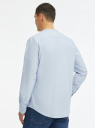 Рубашка хлопковая с воротником-стойкой oodji для Мужчина (синий), 3L330008M/50866N/7000N