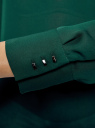 Блузка свободного силуэта с вырезом-капелькой на спине oodji для Женщина (зеленый), 11411129/45192/6C00N
