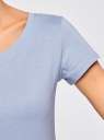 Комплект из двух базовых футболок oodji для Женщина (синий), 14701008T2/46154/7001N