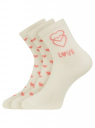 Комплект носков (3 пары) oodji для женщины (белый), 57102466T3/47469/111
