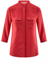 Блузка вискозная с регулировкой длины рукава oodji для женщины (красный), 11403225-3B/26346/4500N