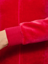 Толстовка на молнии с капюшоном oodji для Женщины (красный), 16901082B/47883/4500N
