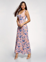 Платье макси с вырезом на спине oodji для женщины (розовый), 14005127-2/42626/4178F