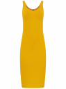 Платье-майка трикотажное oodji для Женщины (желтый), 14015007-2B/47420/5200N