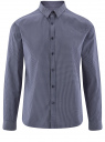 Рубашка принтованная из хлопка oodji для мужчины (синий), 3L110308M/19370N/7510F