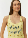 Майка хлопковая принтованная oodji для Женщины (желтый) Майка хлопковая принтованная oodji для Женщины (желтый), 14305010-11/46158/5255P