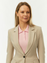 Жакет приталенный на пуговице oodji для Женщины (бежевый), 21200286/51707/3300N
