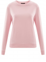 Свитшот хлопковый базовый oodji для Женщины (розовый), 14808015B/46151/4000N