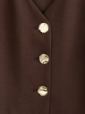 Жилет трикотажный на пуговицах oodji для Женщины (коричневый), 18900007-1/49649/3900N