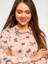 Блузка базовая из вискозы oodji для женщины (розовый), 11411136B/26346/5474O