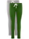Комплект спортивных брюк (2 пары) oodji для женщины (серый), 16701010T2/46980/2369N