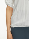 Блузка вискозная с отложным воротником oodji для Женщины (белый), 11403231B/26346/1200N