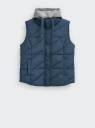 Жилет стеганый с капюшоном oodji для Женщины (синий) Жилет стеганый с капюшоном oodji для Женщины (синий), 19400016-3B/48931/7423B