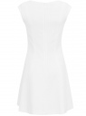 Платье из плотной ткани с овальным вырезом oodji для женщины (белый), 11907004-1/42793/1200N