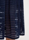 Юбка плиссированная на эластичном поясе oodji для Женщины (синий), 14102018/33520/7900N
