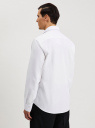 Рубашка классическая из фактурной ткани oodji для Мужчины (белый), 3B110017M-13/53138N/1000N