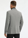 Пиджак трикотажный с накладными карманами oodji для мужчины (серый), 5B922001M/51027/2523S