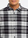 Рубашка хлопковая с длинным рукавом oodji для мужчины (серый), 3L320016M/39882N/1229C