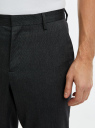 Брюки прямого силуэта из фактурной ткани oodji для мужчины (серый), 2L210289M/48331N/2523O