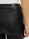 Джинсы skinny из вощеной ткани oodji для женщины (черный), 12104061-14/51720/2900W