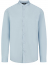 Рубашка приталенная с воротником-стойкой oodji для мужчины (синий), 3B140004M/34146N/7008N