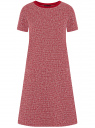 Платье А-силуэта из фактурной ткани oodji для Женщины (красный), 14001247-2/49884/4512M