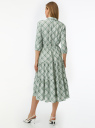 Платье миди ярусное oodji для Женщины (зеленый), 11913074/51156/6012C