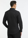 Рубашка классическая из фактурной ткани oodji для Мужчина (черный), 3B110017M-7/50982N/2900N