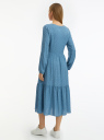 Платье макси из вискозы oodji для женщины (синий), 11901165-1/26346/7512D