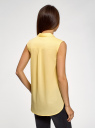 Топ хлопковый с рубашечным воротником oodji для Женщины (желтый) Топ хлопковый с рубашечным воротником oodji для Женщины (желтый), 14901416-1B/12836/5000N