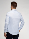Рубашка из хлопка приталенного силуэта oodji для мужчины (белый), 3L140121M/39767N/1075S