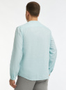 Рубашка из смесового льна с длинным рукавом oodji для Мужчина (белый), 3B320002M-5/50875N/1065M