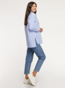 Рубашка в полоску прямого силуэта oodji для женщины (синий), 13K11026/50152/7010S