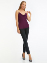 Топ атласный на бретелях-цепочках oodji для Женщины (фиолетовый) Топ атласный на бретелях-цепочках oodji для Женщины (фиолетовый), 14900424-2/50334/8300N
